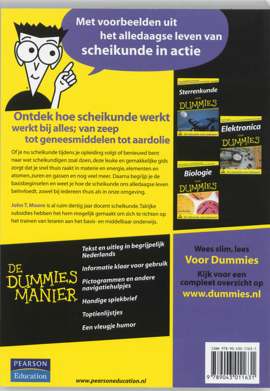 Achterkant van Scheikunde voor Dummies