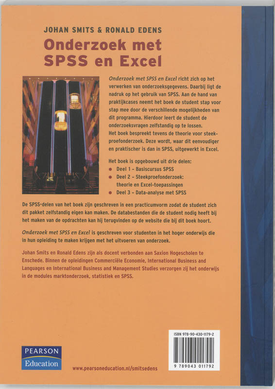 Achterkant van Onderzoek met SPSS en Excel