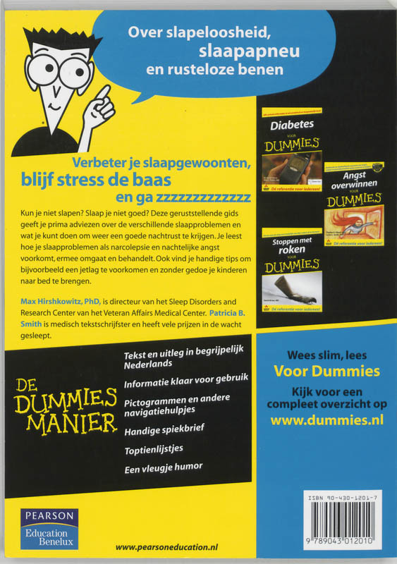 Achterkant van Slaapproblemen overwinnen voor Dummies