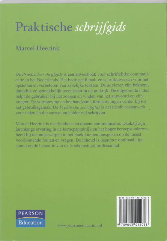 Achterkant van Praktische schrijfgids