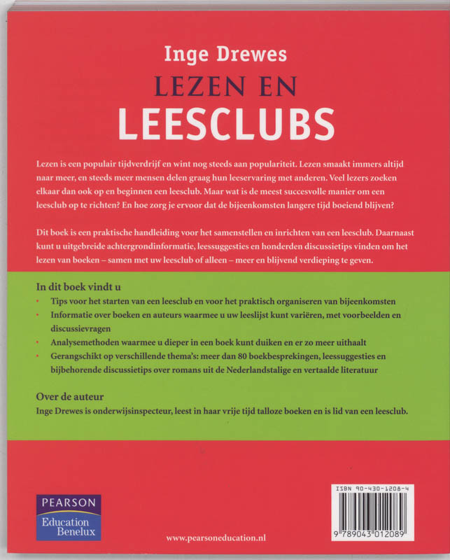 Achterkant van Lezen en leesclubs