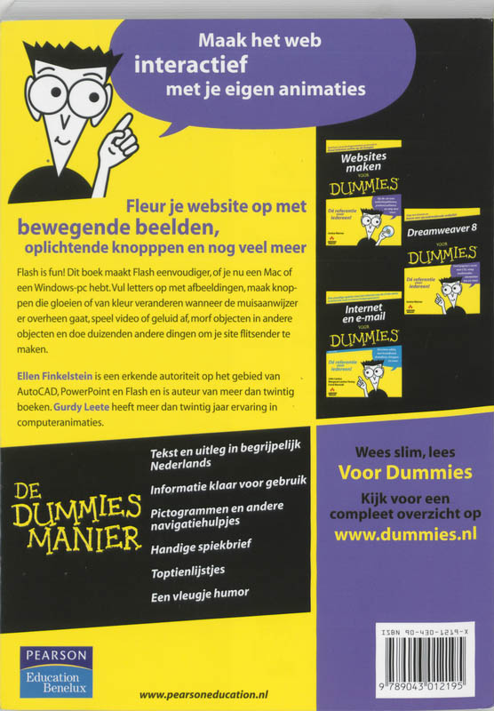 Achterkant van Flash 8 voor Dummies