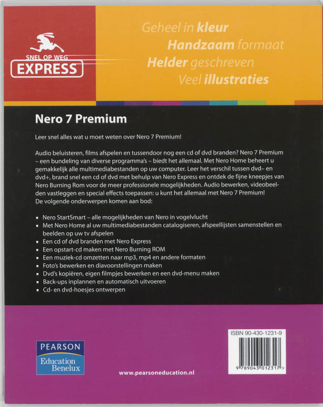 Achterkant van Snel op Weg Express Nero 7 premium