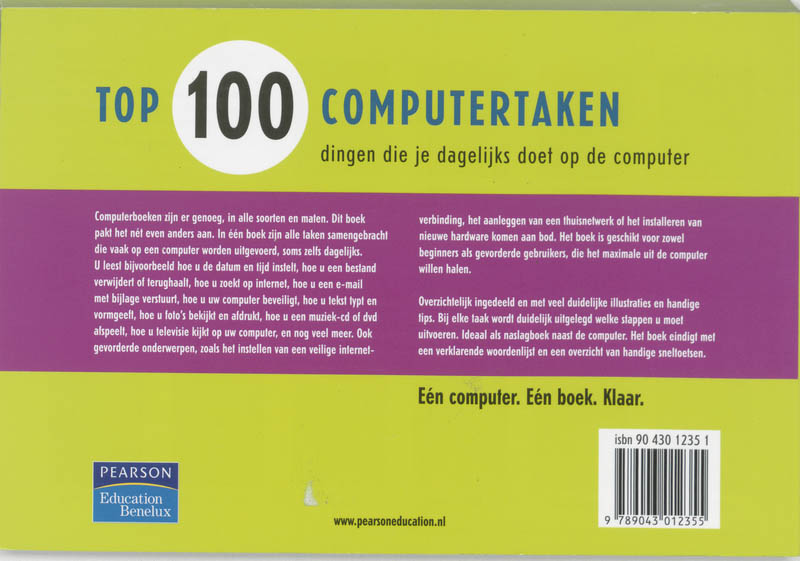Achterkant van Top 100 computertaken