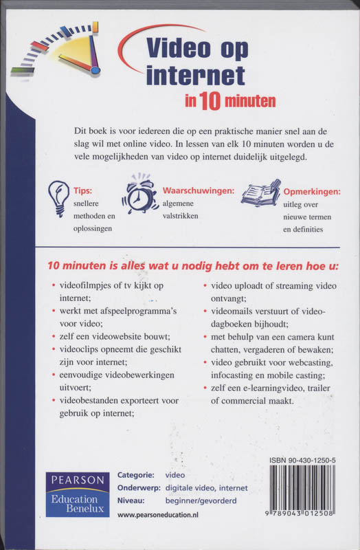 Achterkant van Video op internet in 10 minuten