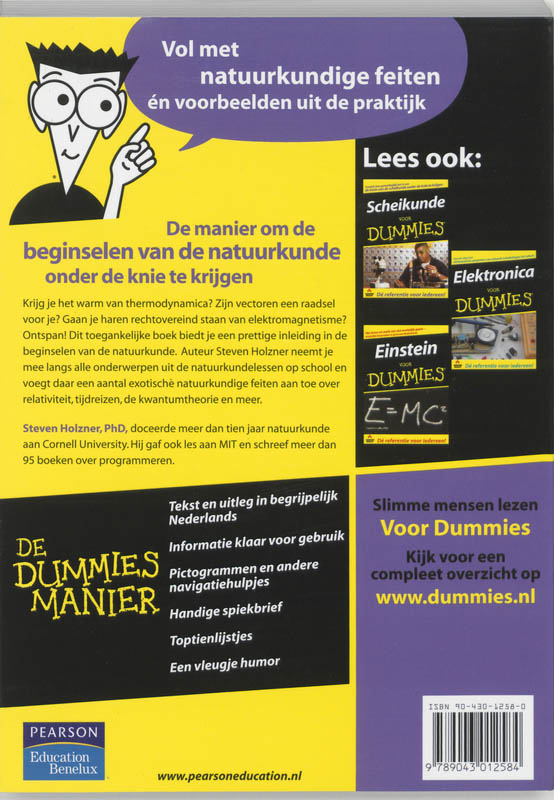 Achterkant van Natuurkunde voor Dummies