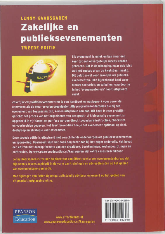 Achterkant van Zakelijke en publieksevenementen