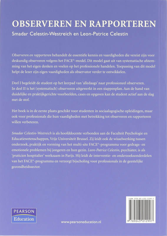 Achterkant van Observeren en rapporteren
