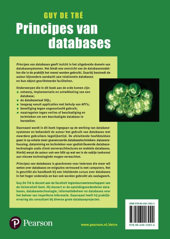 Achterkant van Principes van databases