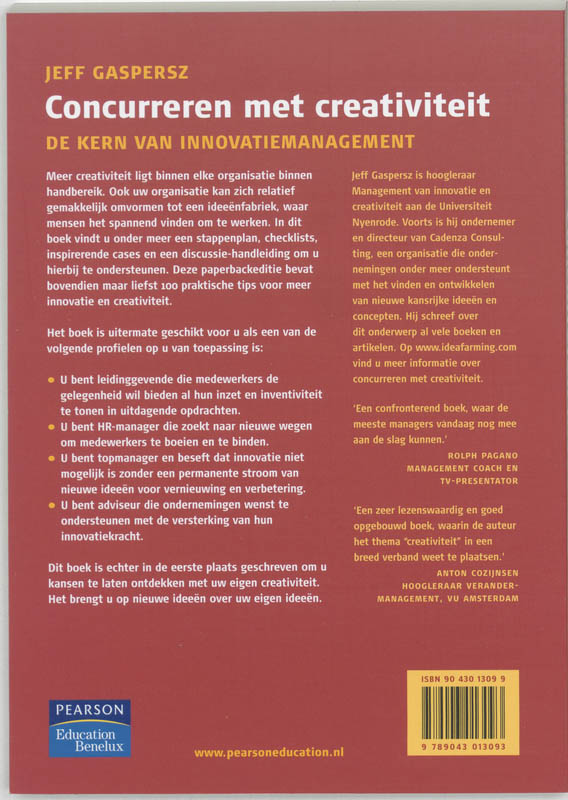 Achterkant van Concurreren met creativiteit