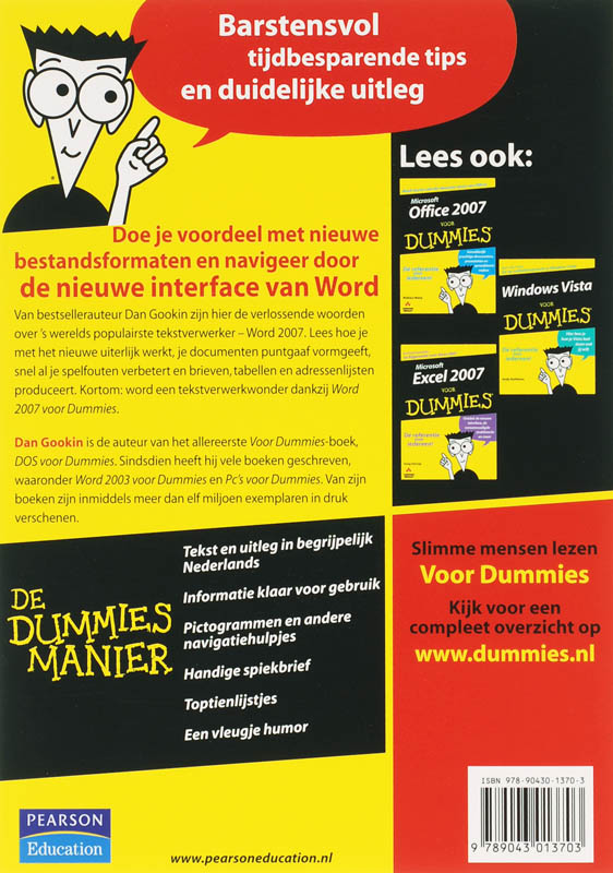 Achterkant van Word 2007 voor Dummies