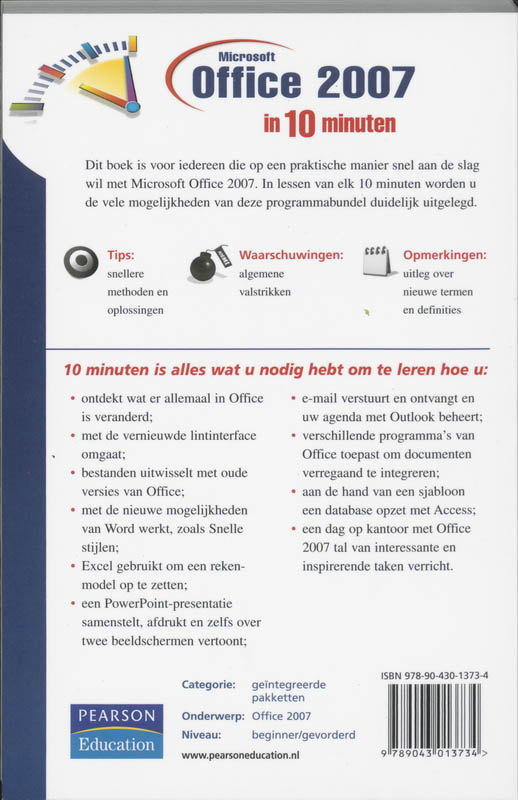 Achterkant van Office 2007 in 10 minuten