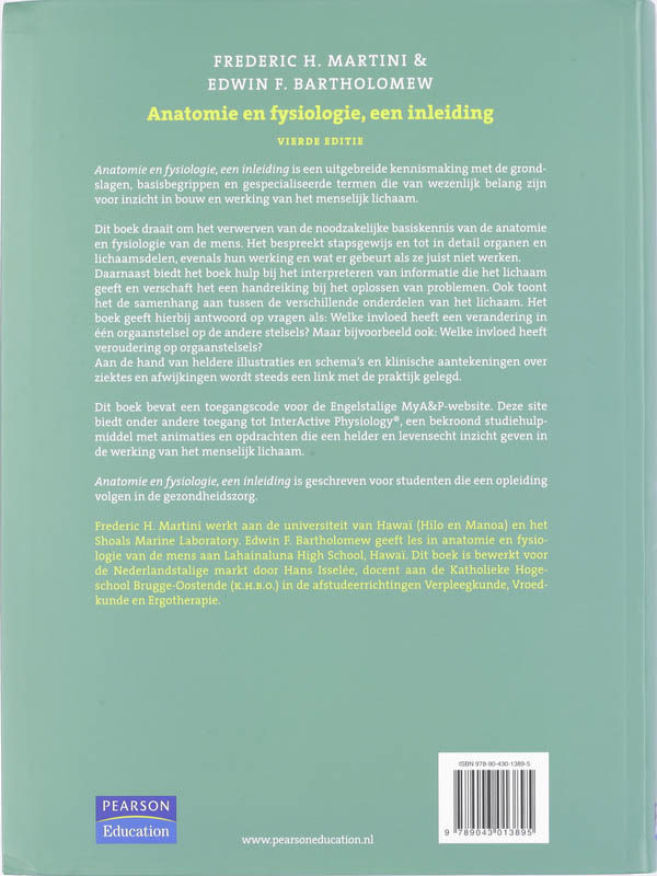 Achterkant van Anatomie en fysiologie