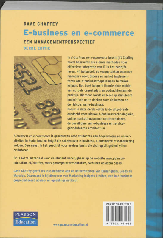 Achterkant van E-business en e-commerce