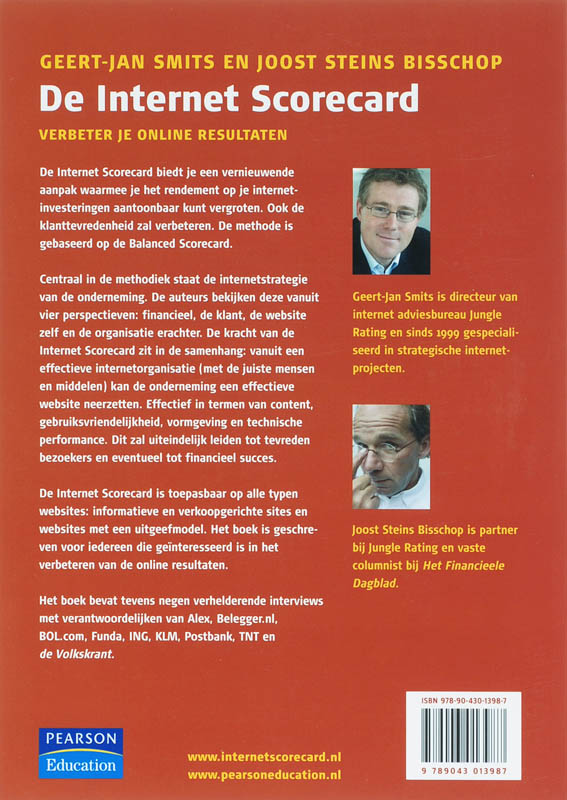 Achterkant van De Internet Scorecard