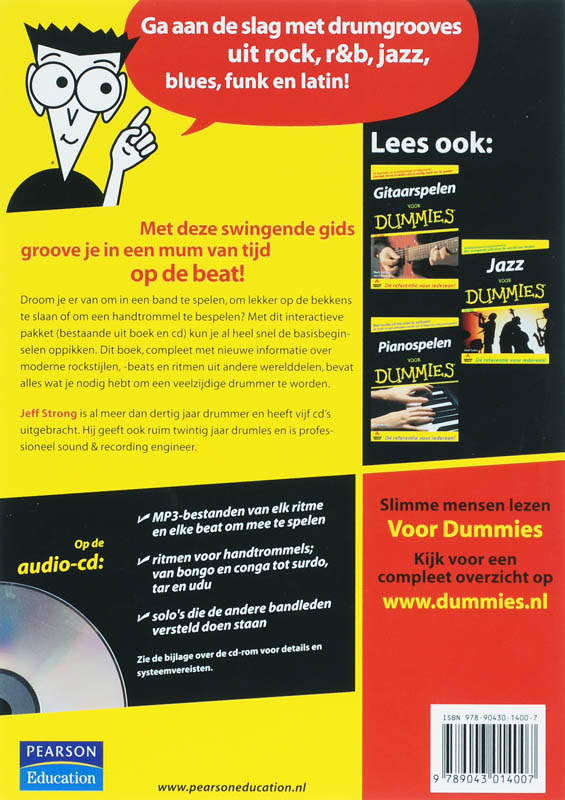 Achterkant van Drummen voor Dummies