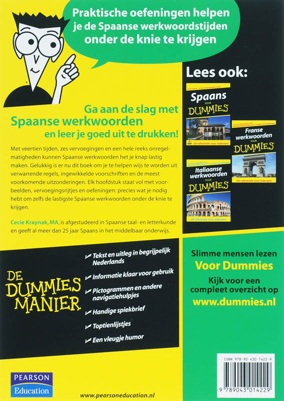 Achterkant van Spaanse werkwoorden voor Dummies