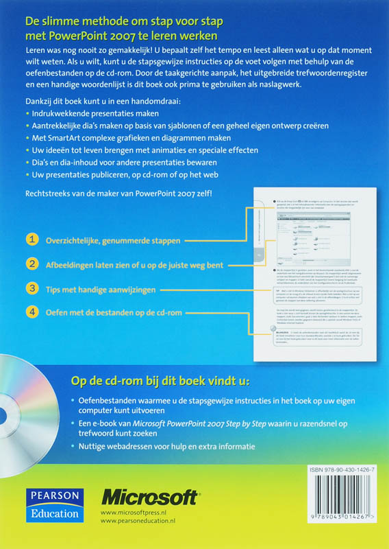Achterkant van Powerpoint 2007 Step by Step