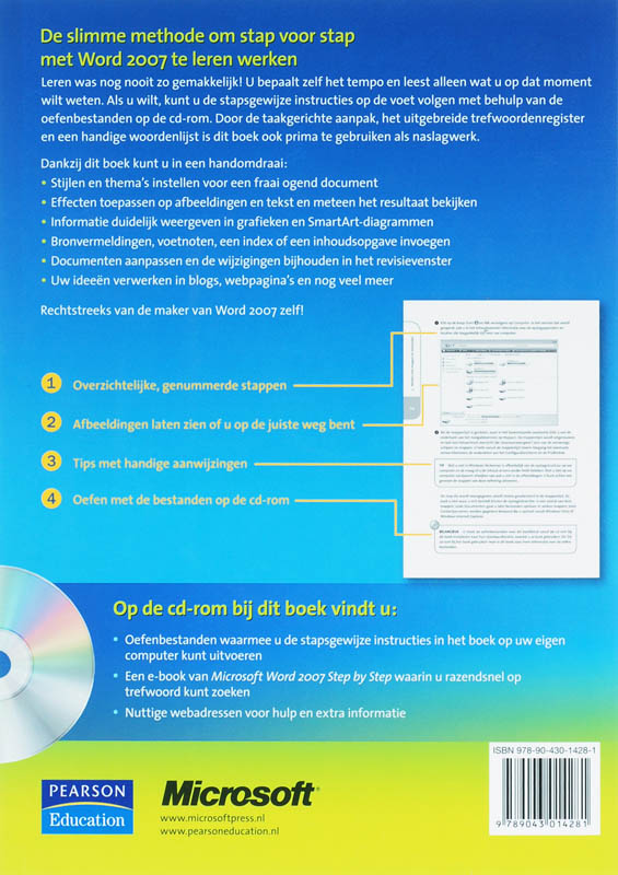 Achterkant van Word 2007