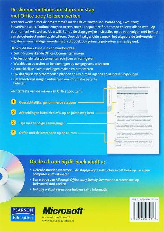 Achterkant van Office 2007 Step by Step