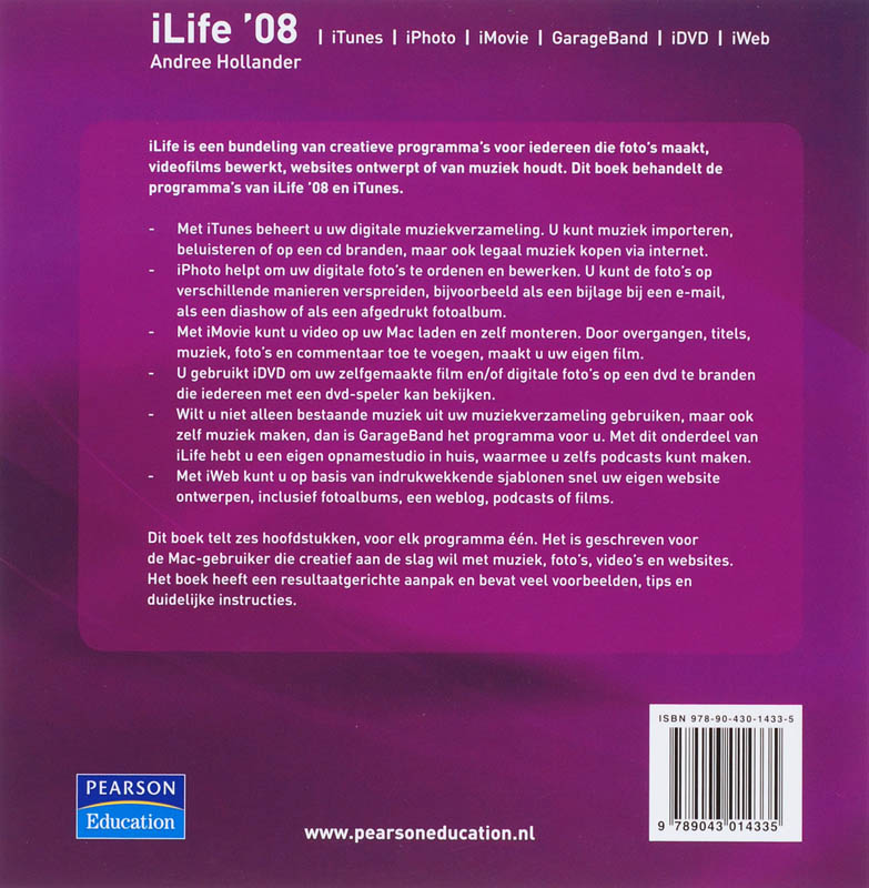 Achterkant van iLife '08