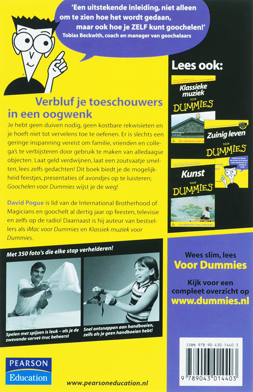 Achterkant van Goochelen voor dummies