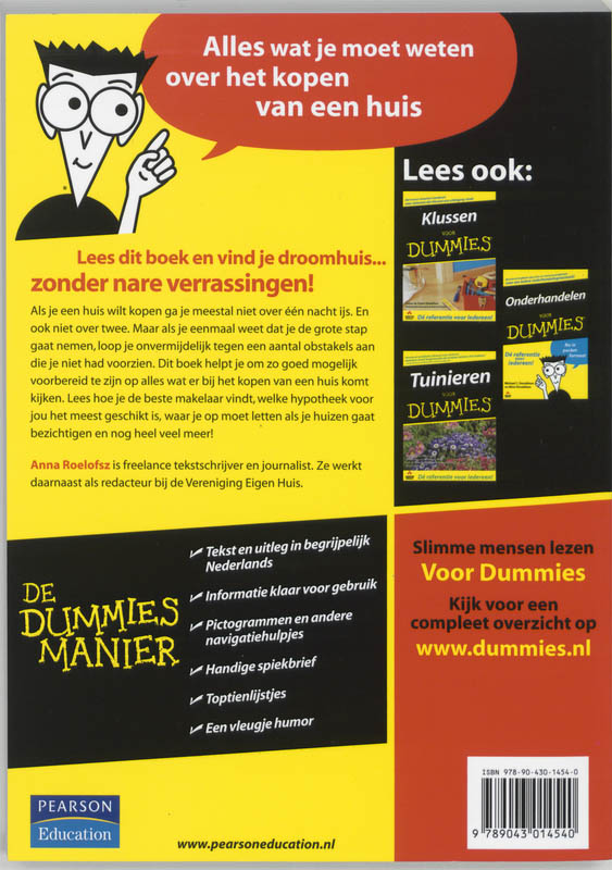Achterkant van Een huis kopen voor Dummies