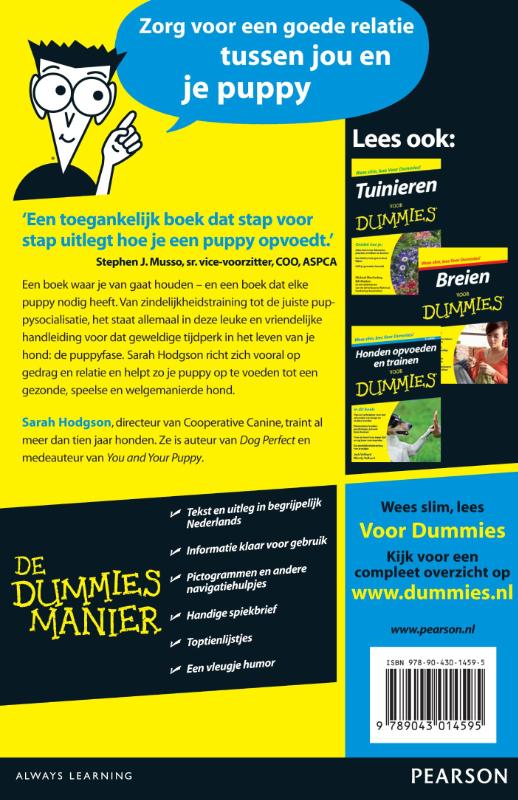 Achterkant van Puppy's voor Dummies