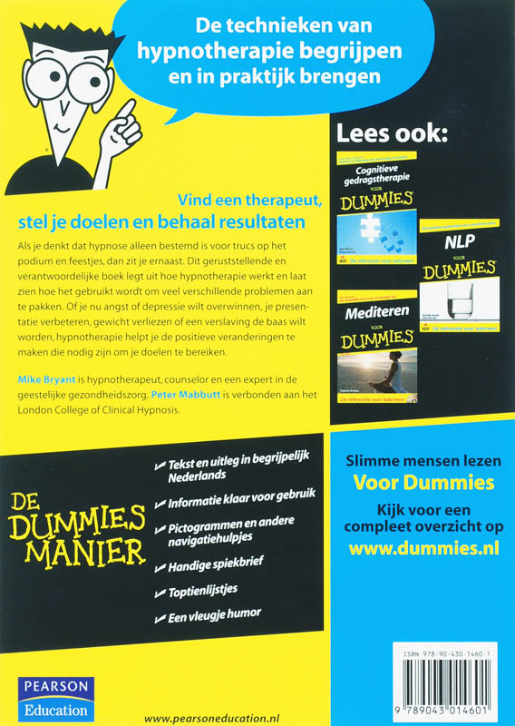 Achterkant van Hypnotherapie voor Dummies