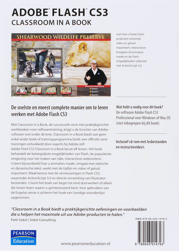 Achterkant van Adobe Flash CS3 Classroom in a Book