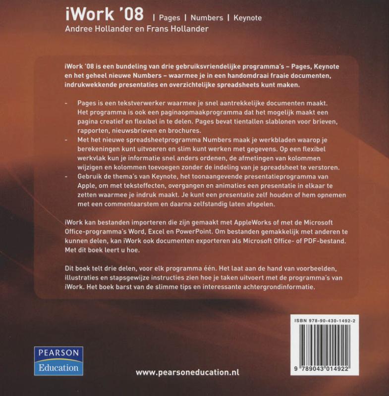 Achterkant van iWork '08
