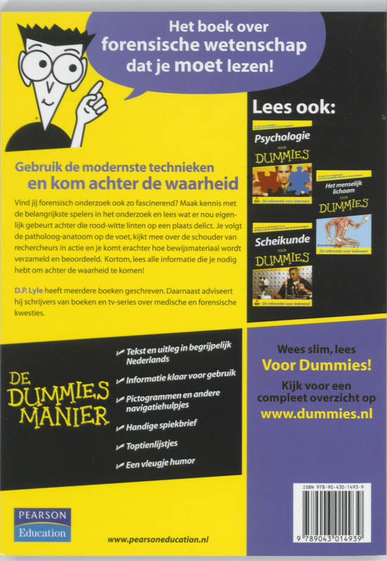 Achterkant van Forensisch onderzoek voor Dummies