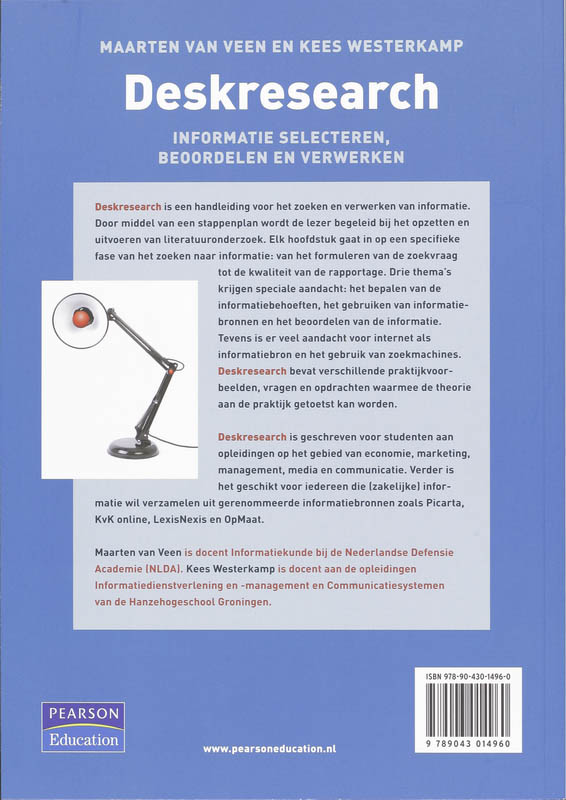 Achterkant van Deskresearch