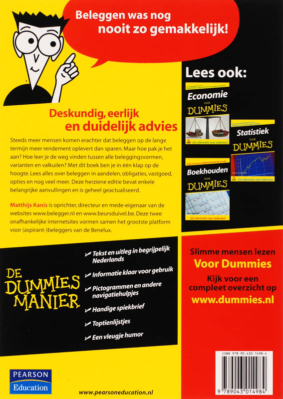 Achterkant van Beleggen voor Dummies