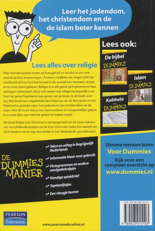 Achterkant van De Grote Religie voor Dummies