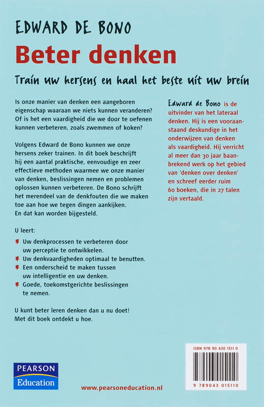 Achterkant van Beter denken