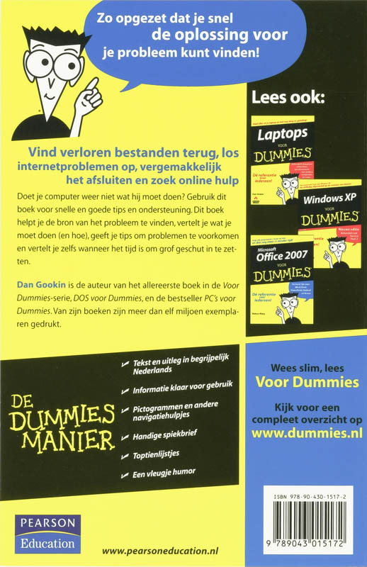 Achterkant van Computerproblemen oplossen voor dummies