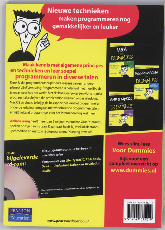 Achterkant van Programmeren voor Dummies
