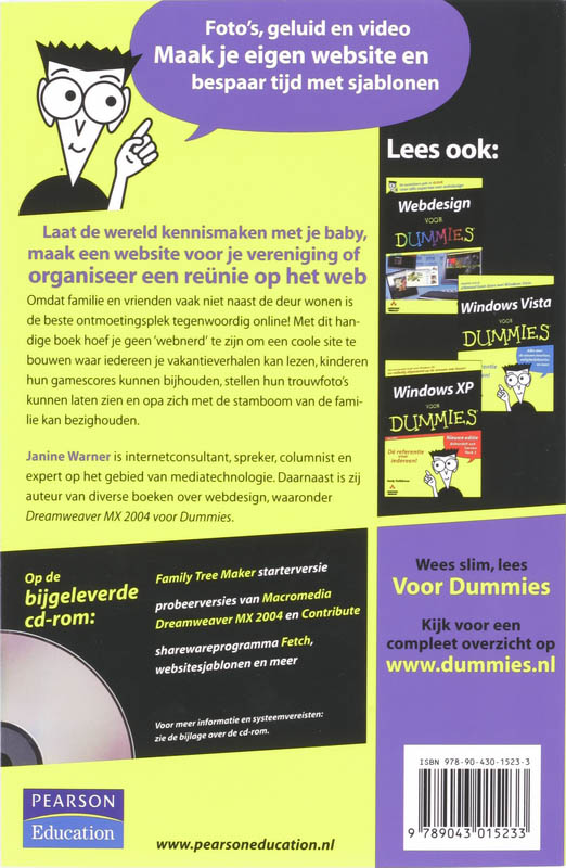 Achterkant van Websites maken voor Dummies, pocketeditie