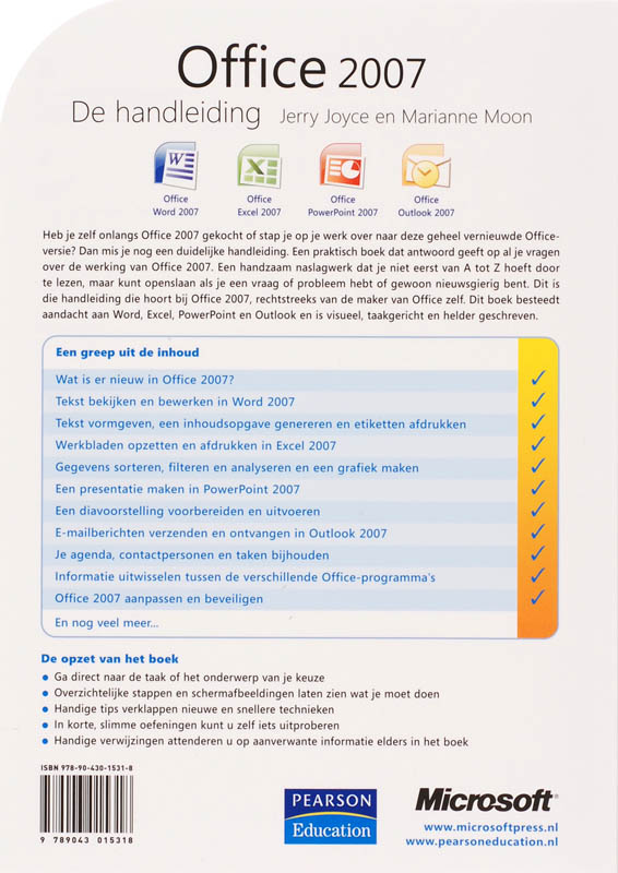 Achterkant van Office 2007