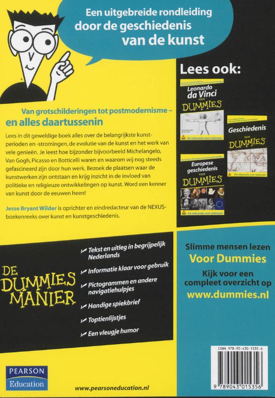 Achterkant van Kunstgeschiedenis voor Dummies