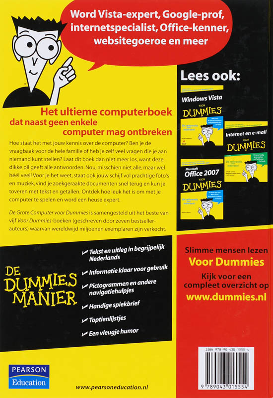 Achterkant van De Grote Computers voor Dummies