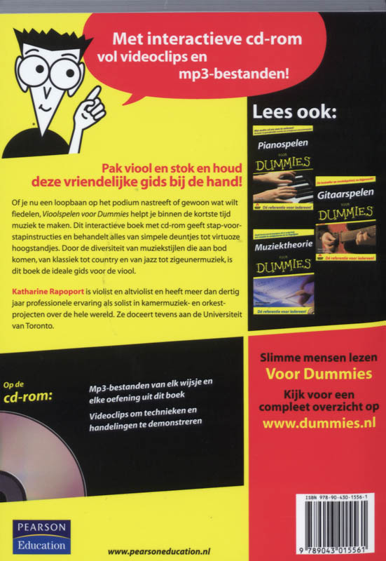 Achterkant van Vioolspelen voor Dummies
