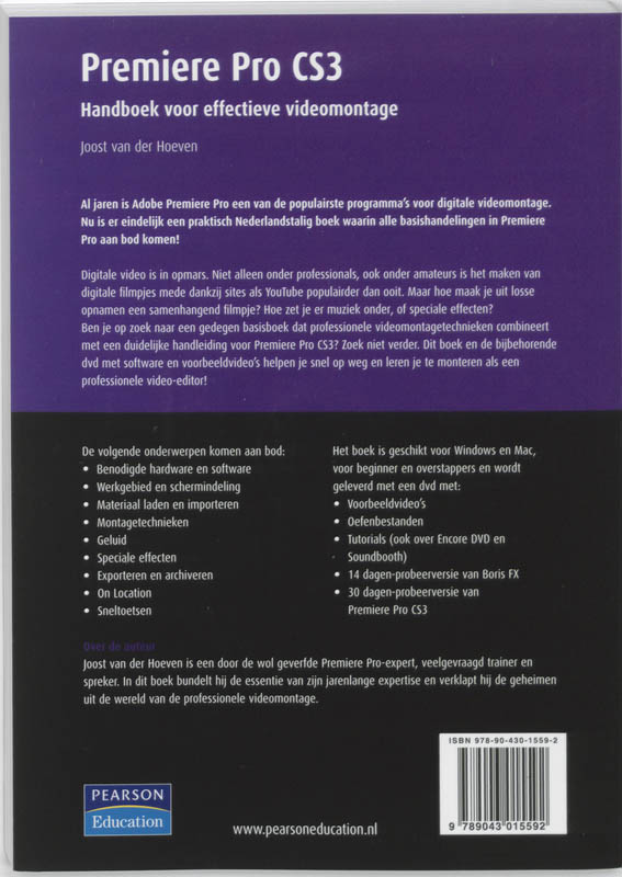 Achterkant van Premiere Pro CS3