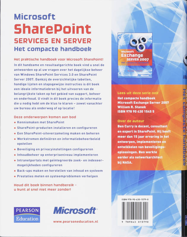 Achterkant van Het compacte handboek SharePoint
