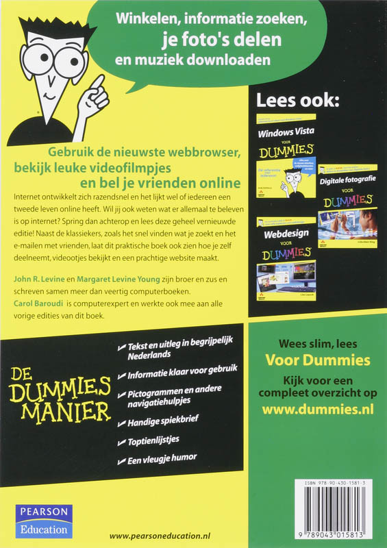 Achterkant van Internet en e-mail voor dummies