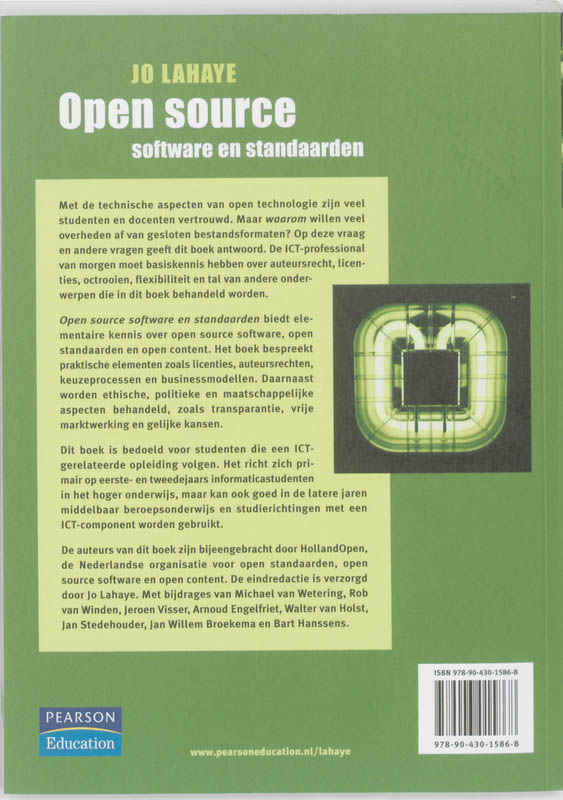 Achterkant van Open Source software en standaarden
