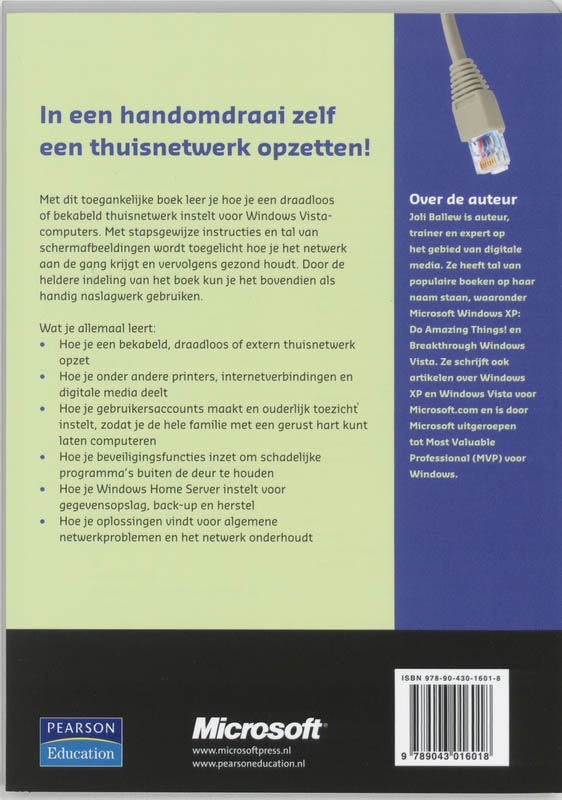 Achterkant van Thuisnetwerk met Windows Vista