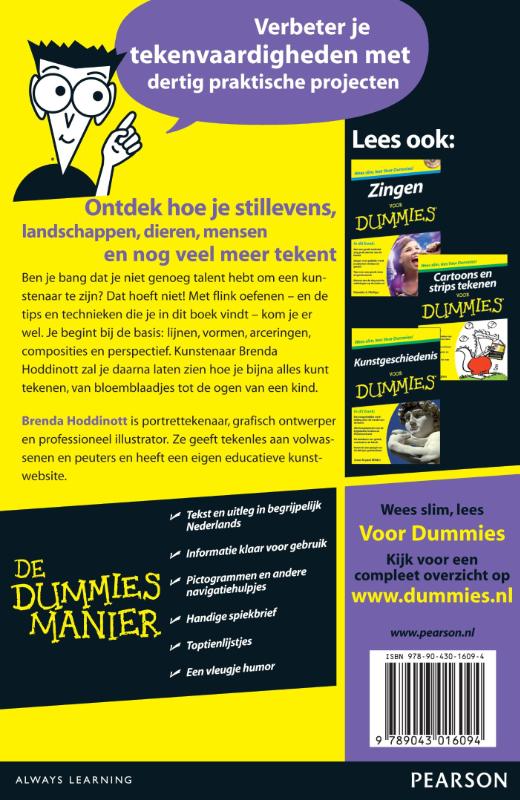 Achterkant van Tekenen voor Dummies