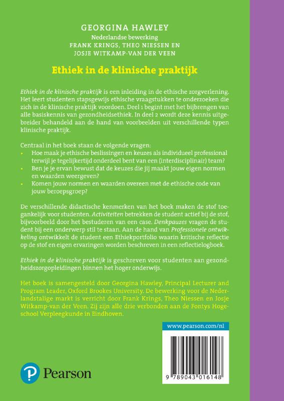 Achterkant van Ethiek in de klinische praktijk